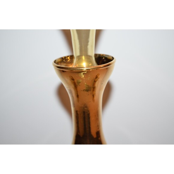 Vtg Murano Venetian Art Glass Decanter Cordial Glass set gold Barware flaws - Picture 6 of 16